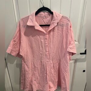 Small OVERSIZED Elegant gazey Pink mini romper Women
